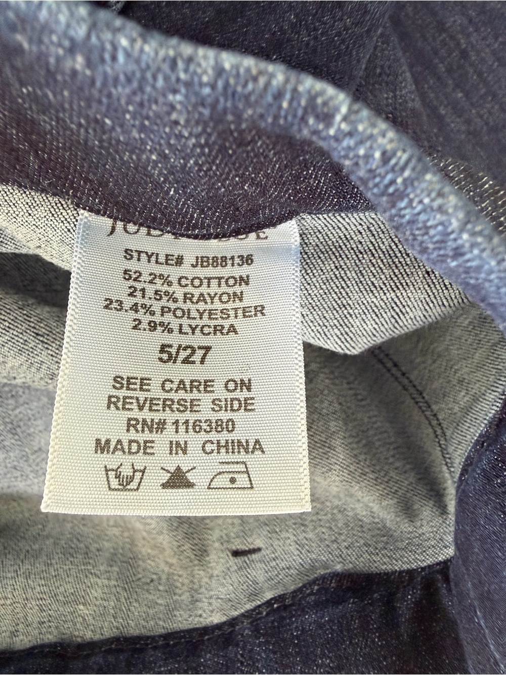 Judy Blue Pull On Super Flare Jeans High Waisted Dark Wash Size 5/27 - Picture 7 of 7